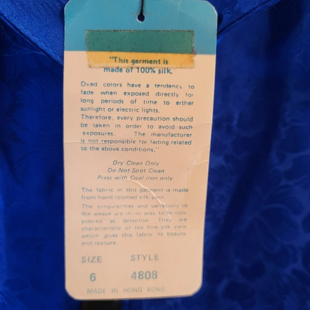 Vintage Adrianna Papell Peplum Silk Blouse - Picture 7 of 8